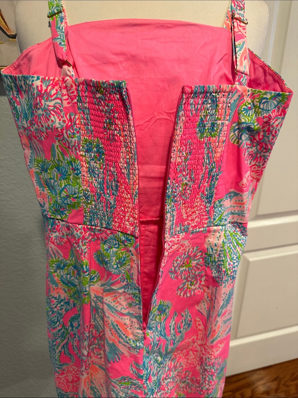 Lilly Pulitzer Sz 2 Pink Tropical Floral Sleeveless Romper • NEW! - Picture 4 of 12